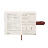 Ежедневник недатированный формат А5, с хлястиком, 112л, линия, пвх, Классика Коричневый