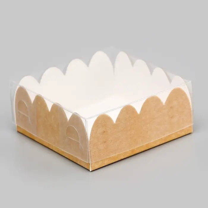 Коробка для печенья, крафт, 7&times;7&times;3 см