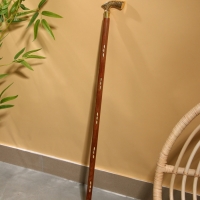 Трость деревянная, шишам, латунь 94 см