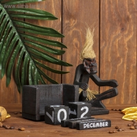 Сувенир дерево календарь "Абориген" 14х20х8 см  МИКС