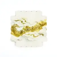 Коробка для кондитерских изделий с пластиковой крышкой &laquo;Золото&raquo;, 15 х 15 х 3 см