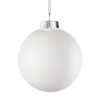 Елочный шар Finery Matt, 10 см, матовый белый
