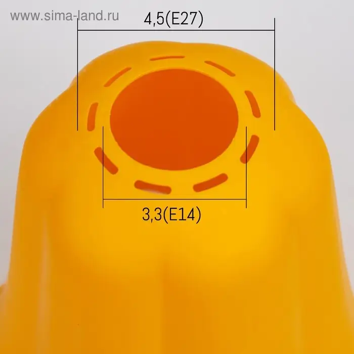 Плафон универсальный "Цветок"  Е14/Е27 желтый 14х14х13см