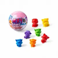 Бомбочка для ванн с игрушкой "звер бомб" аромат клубники, 130 г