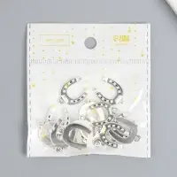 Металлический элемент, декоративная подвеска &laquo;Арт Узор. Подкова&raquo;, 1.6&times;1.8 см