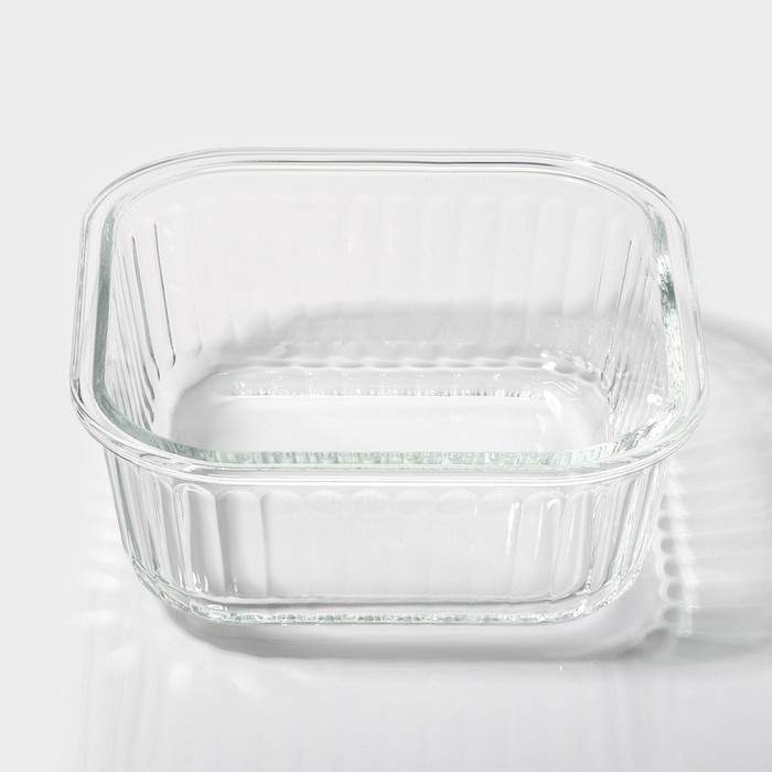 Контейнер для еды из жаропрочного стекла Доляна &laquo;Шиаду&raquo;, квадратный, 520 мл, 13&times;6,5 см