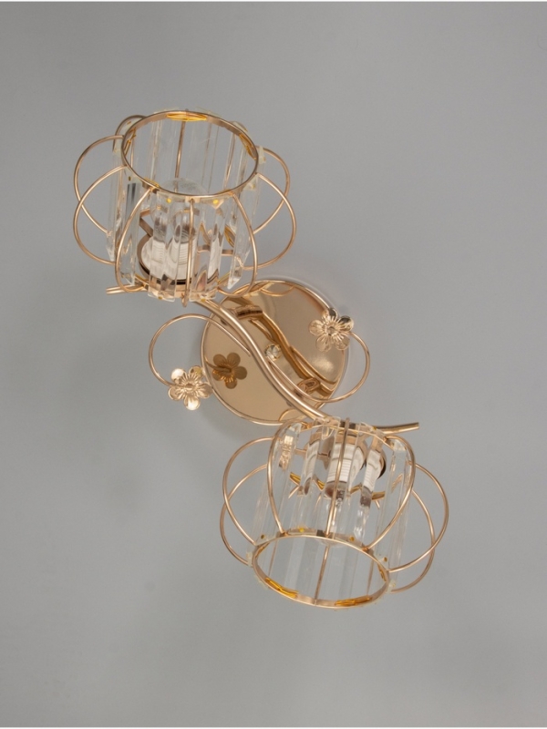 Люстра "Переливы" 2х40Вт Е27 золото