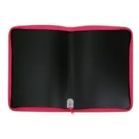 Папка пластиковая А4, 325 х 230 х 25 мм, молния вокруг, Calligrata "Офис", ПМ-А4-11, 0.5 мм, цветная, текстура "песок", Black чёрная/малиновая