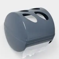 Держатель для туалетной бумаги 13,4х13х12,4см, "Light" цвет космический серый