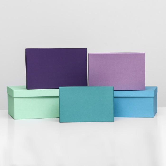 Набор прямоугольных коробок 15в1 Набор прямоугольных коробок 15в1 "Лаванда" 47,5 х 36 х 17,5- 13 х 8 х 4,5 см