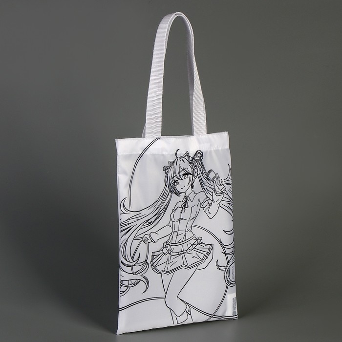 Сумка-шопер, раскраска &laquo;Девочка с микрофоном&raquo;, 32 х 23 см