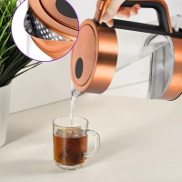 Чайник электрический стеклянный с подсветкой КТ-6656 - 1.5 л