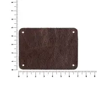 Лейбл кожаный Beta, XL, коричневый