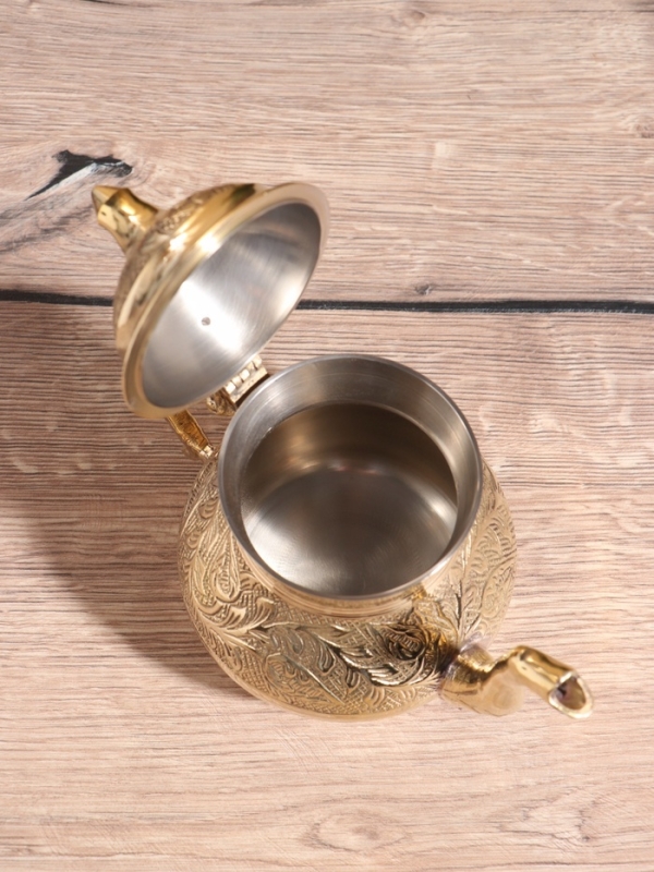 Чайник "Листья" латунь, 600 мл