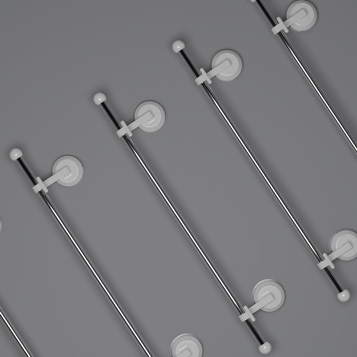 Держатель для полотенец на вакуумных присосках, 51 см