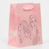 Пакет подарочный ламинированный, упаковка, &laquo;Вдохновение&raquo;, радужная голография, S 12 х 15 х 5.5 см