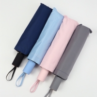 Зонт механический &laquo;Однотонный&raquo;, эпонж, 3 сложения, 8 спиц, R = 50/54 см, D = 108 см, цвет МИКС