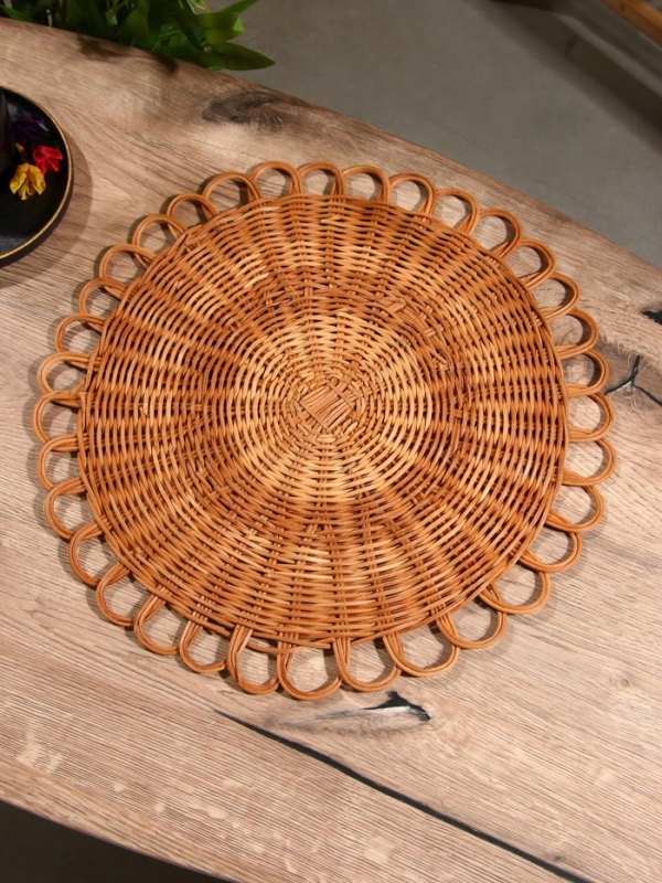 Подставка под горячее, 40х40х1 см, ротанг