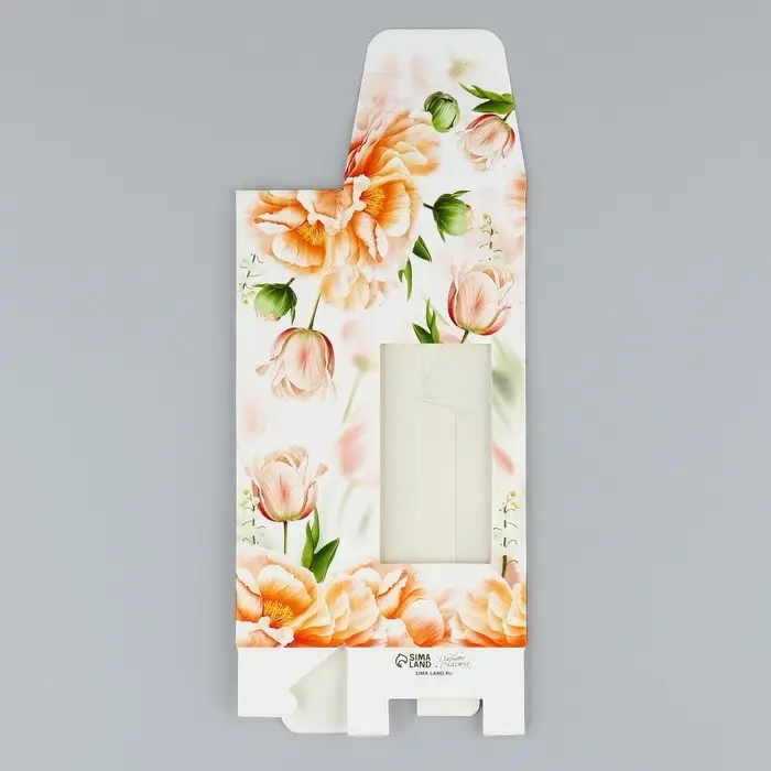 Коробка складная &laquo;Тюльпаны&raquo;, 5.7 х 14.5 х 3.5 см