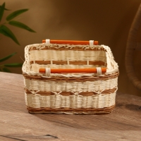 Корзина плетеная 30x22x11 см, ротанг