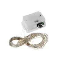 Гирлянда &laquo;Нить&raquo; 3 м, роса. IP20, серебристая нить. 30 LED, от батареек AG13&times;3, 3 режима, свечение белое