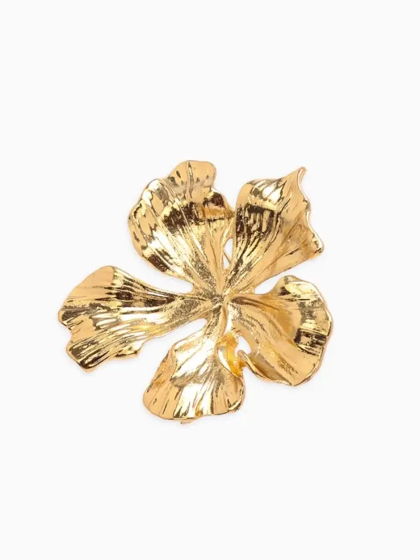 Брошь "Цветок лилии", цвет золото