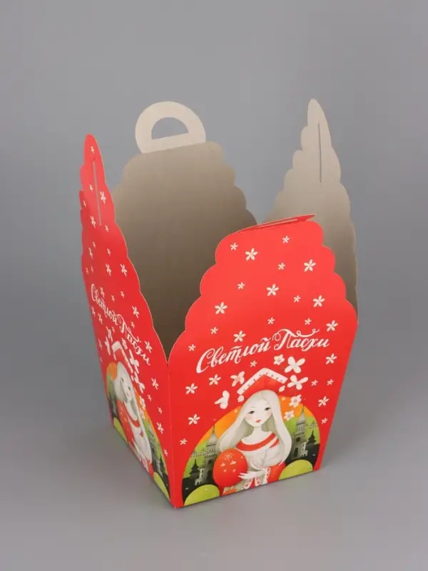 Коробка подарочная пасхальная &laquo;Красна девица&raquo;, 17&times;17&times;26 см