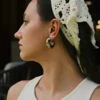 Набор серьги "Леопард" кольцо, цветной в золоте