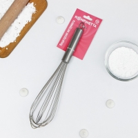 Венчик для взбивания KONFINETTA &laquo;Сильвер&raquo;, струна 1,3 мм, 35&times;7&times;7 см, цвет серебристый