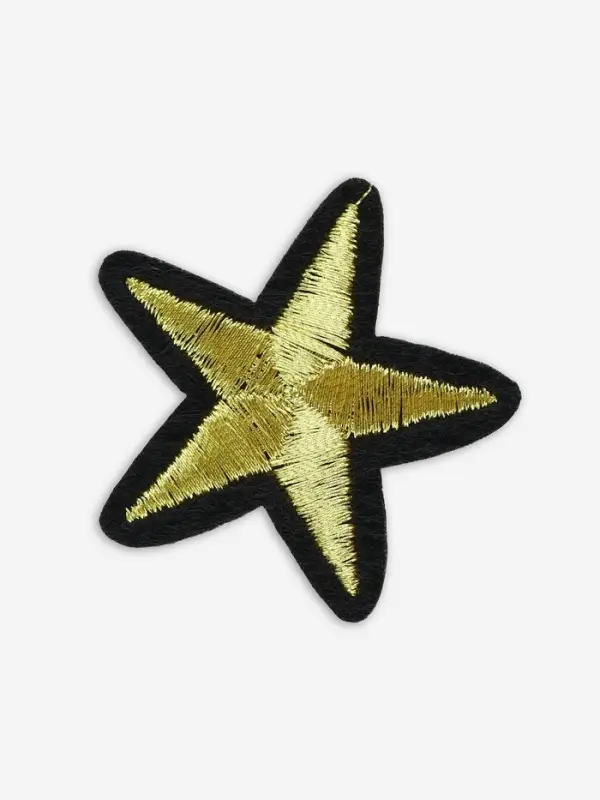 Термоаппликация &laquo;Звёздочка&raquo;, 3.7&times;3.7 см, цвет золотой