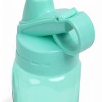Бутылка для воды спортивная прозрачная, 450 мл, 20 х 8 см, бирюзовая