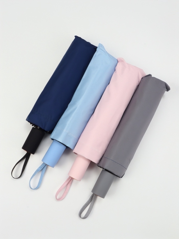 Зонт механический &laquo;Однотонный&raquo;, эпонж, 3 сложения, 8 спиц, R = 50/54 см, D = 108 см, цвет МИКС