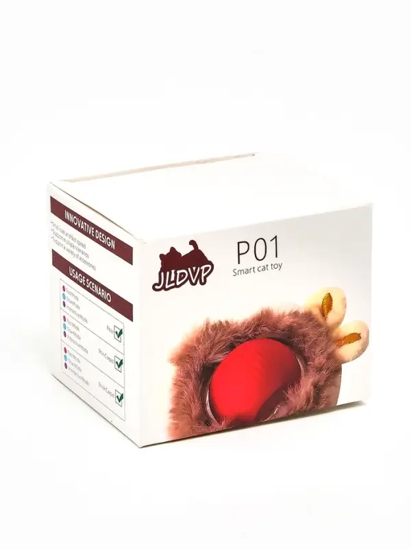 Интерактивная игрушка для кошек "Убегающий мех", красная