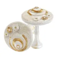 Крючок для штор CAPPIO KS038, d=11 см, цвет белый с золотом, 2 шт