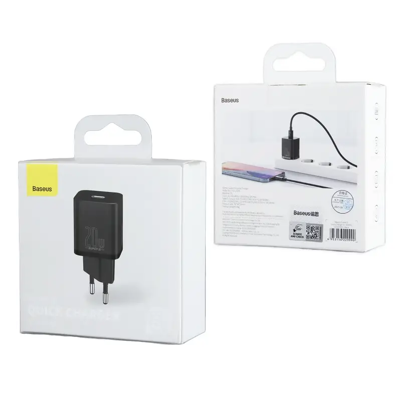 Переходник СЗУ на Type-C PD20W CCSUP-B01 Baseus черный