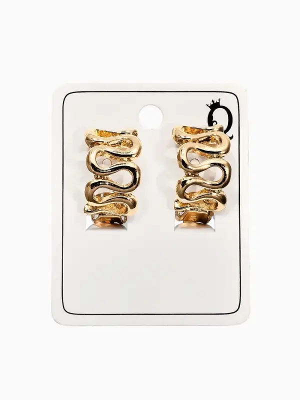 Клипсы "Винтаж" змейка, цвет золото