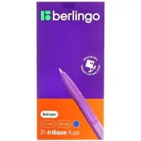 Ручка шариковая Berlingo Tribase Fuze, узел 0.7 мм, чернила синие, МИКС