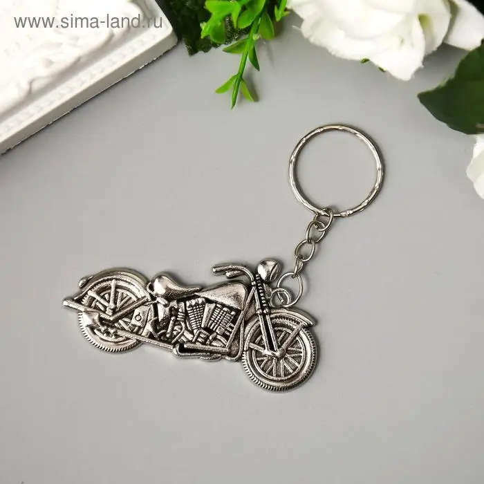 Брелок металл "Мотоцикл" 2,8х4,1х1,1 см