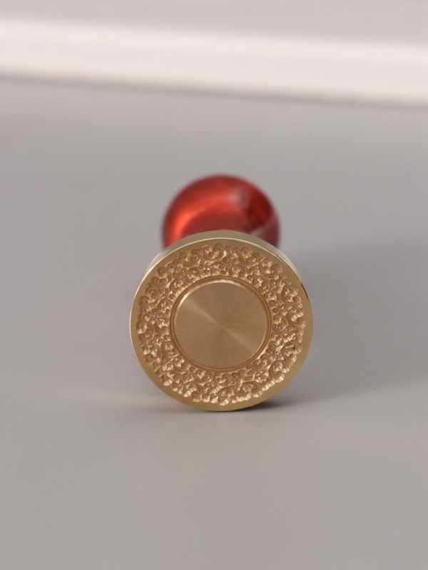 Печать для сургуча с пластиковой ручкой "Широкая рамка. Ажур" 6,3х3х3 см