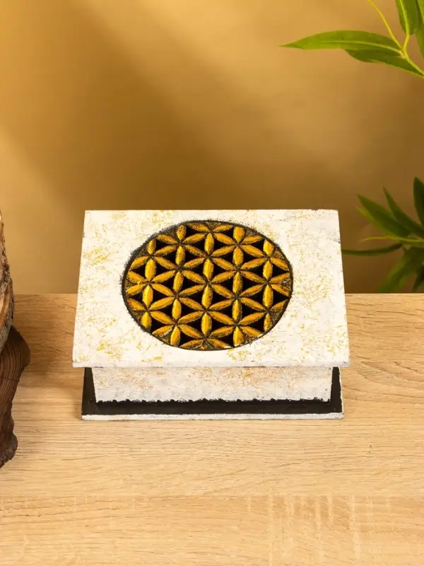 Шкатулка "Цветы" 19х15х7 см, МДФ