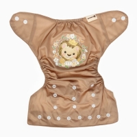 Многоразовый подгузник &laquo;Львенок&raquo;, 3-15 кг, цвет коричневый, Крошка Я