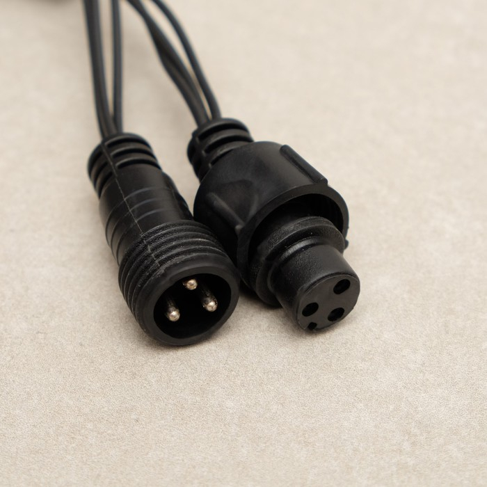 Гирлянда &laquo;Сеть&raquo; 2 &times; 3 м, IP44, УМС, тёмная нить, 384 LED, свечение белое, 220 В