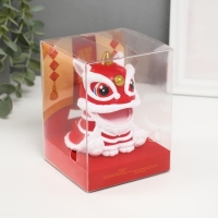 Маятник пластик "Китайский лев" красно-белый 8,5х7,3х8,5 см