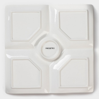 Менажница фарфоровая 5 ячеек Magistro &laquo;Бланш&raquo;, 25&times;25 см, цвет белый