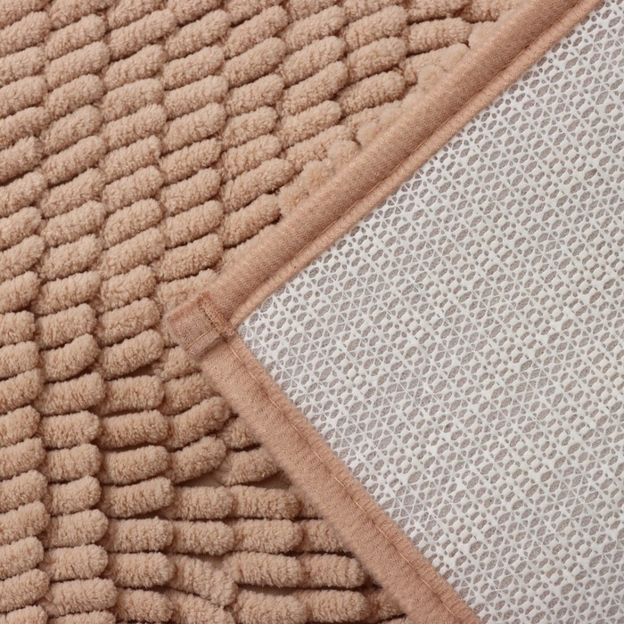 Коврик для дома Доляна &laquo;Букли длинные&raquo;, 40&times;60 см, цвет бежевый