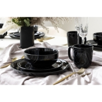 Тарелка керамическая &laquo;Орнамент&raquo;, 21 см, цвет чёрный