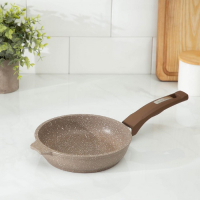 Сковорода &laquo;Гранит Brown&raquo;, d=18 см, пластиковая ручка, антипригарное покрытие, цвет коричневый