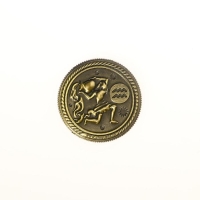 Монета сувенир знак зодиака &laquo;Водолей&raquo;, d=2,5 см.