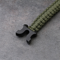 Браслет для выживания 5в1 (паракорд - 3 м, компас,свисток,огниво, фонарь), олива