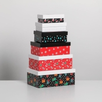 Набор подарочных коробок 10 в 1 &laquo;С НГ&raquo;, 12 х 7 х 4 - 32.5 х 20 х 12.5 см, Новый год